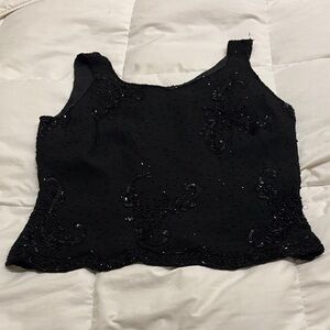 Elegant Black sequin Women's JKara  Top size small